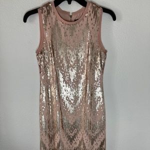 LIGHT PINK SEQUIN DRESS BY VINCE CAMUTO